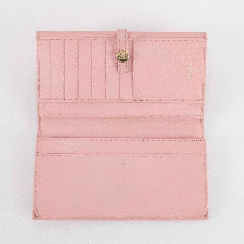 Chanel Classic Flap Long Wallet in Pink Caviar Leather - Picture 7 of 15